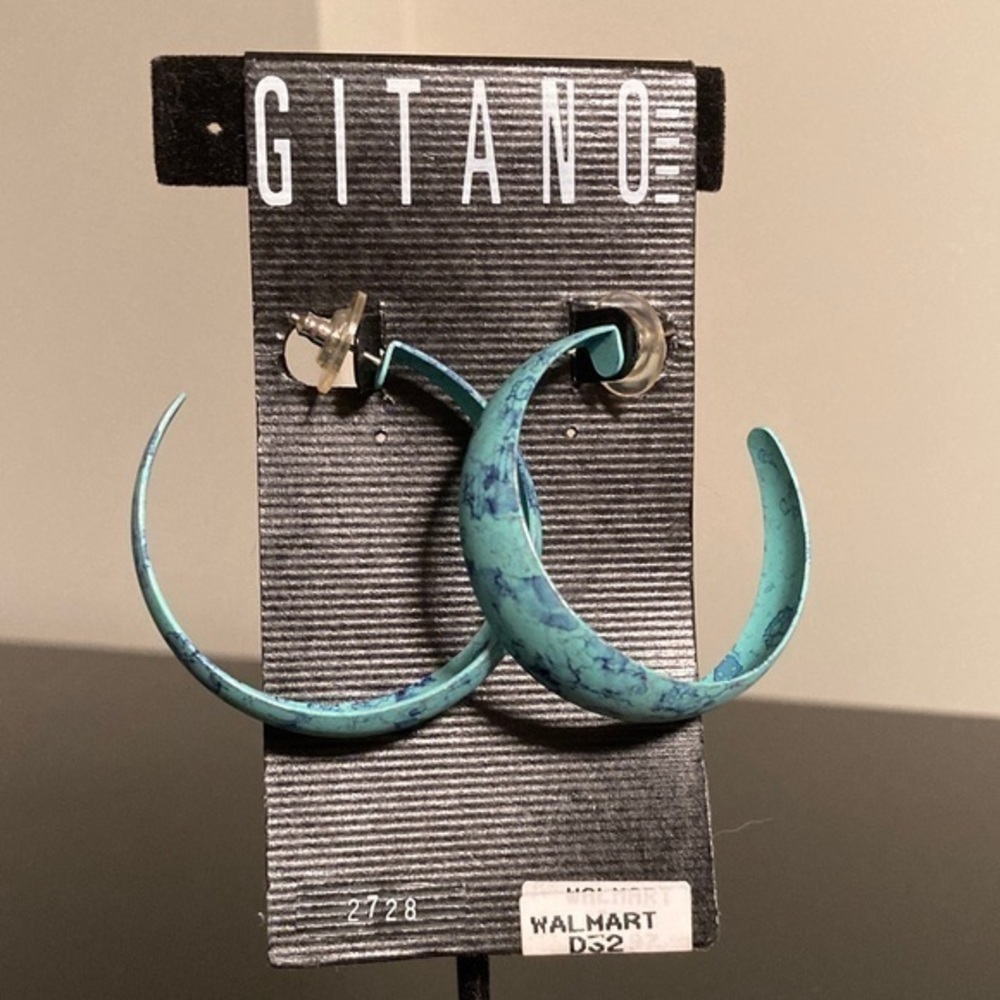 Gitano Blue Crescent Earrings